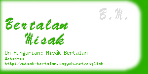 bertalan misak business card