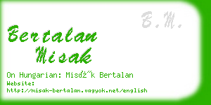 bertalan misak business card